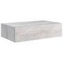 Voir la diapositive 2 : VIDAXL Etagere a tiroir murale Gris beton 40x23,5x10 cm MDF