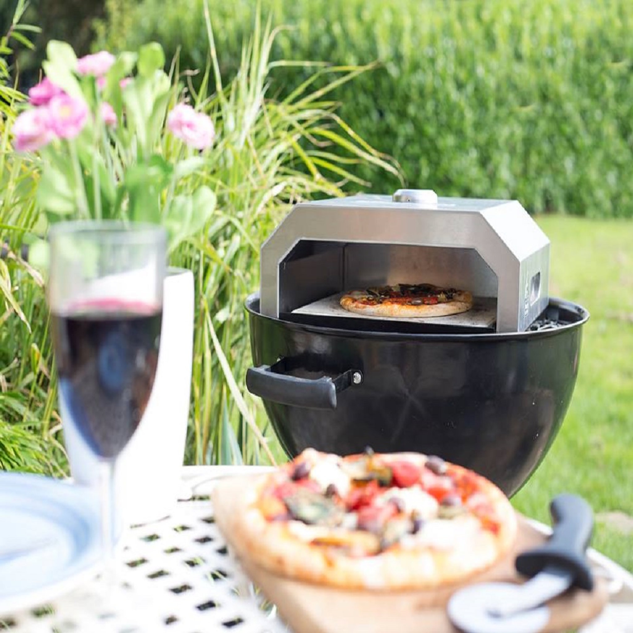 Voir la diapositive 2 : Four à pizza pour barbecue - Acier inoxydable - 20x40x44.5cm - FIREBOX