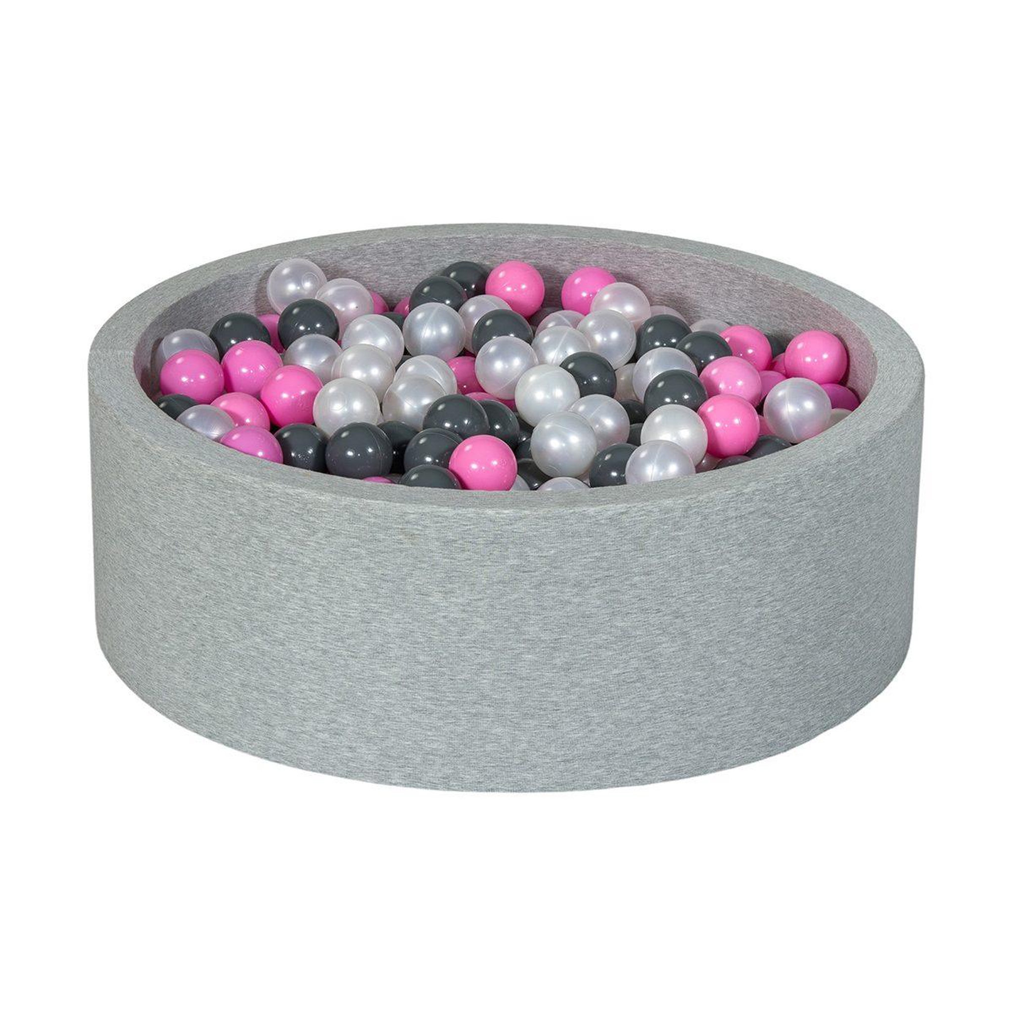VELINDA Piscine à balles aire de jeu + 450 balles perle, rose clair, gris