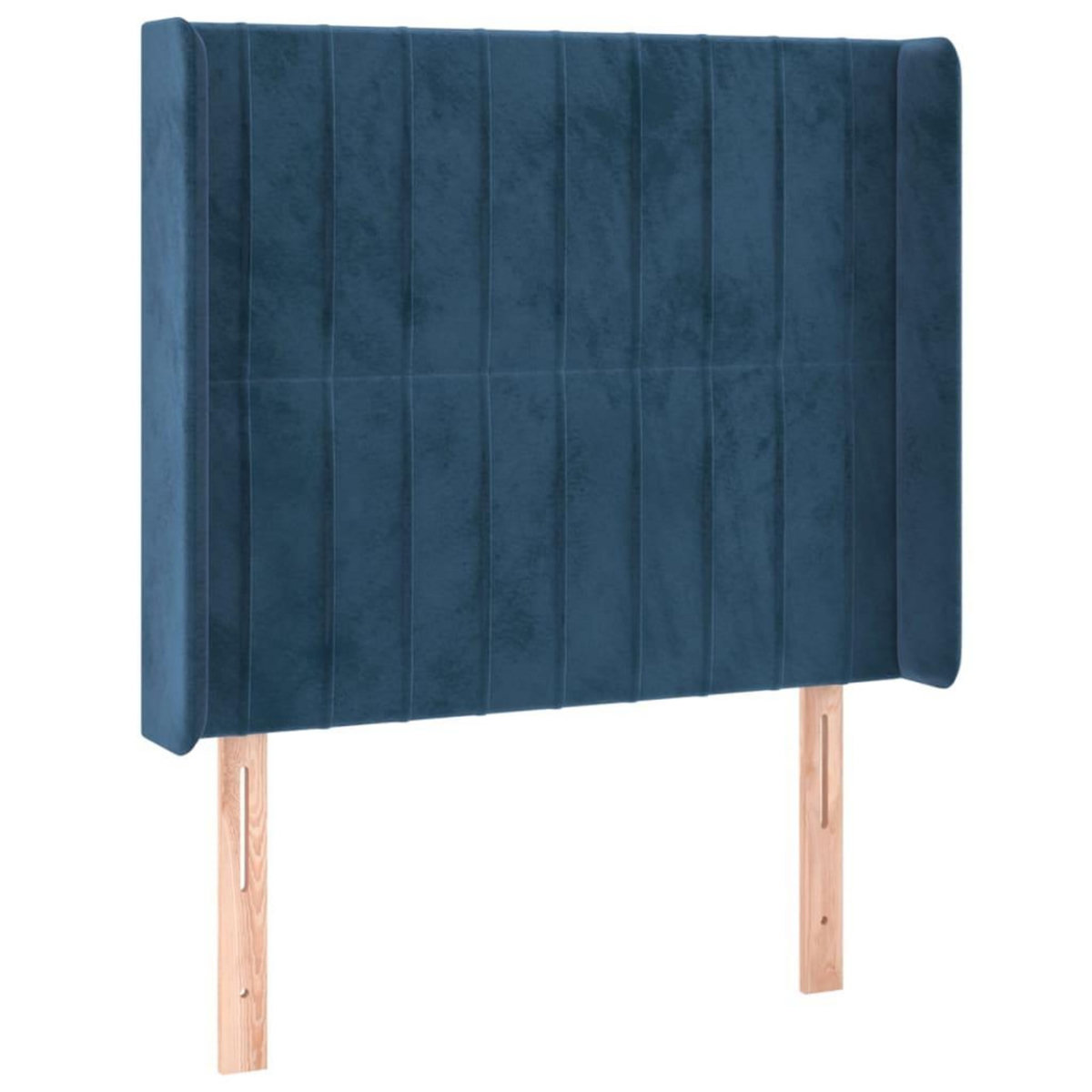 VIDAXL Tete de lit a LED Bleu fonce 103x16x118/128 cm Velours