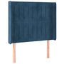 Voir la diapositive 3 : VIDAXL Tete de lit a LED Bleu fonce 103x16x118/128 cm Velours