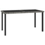 Voir la diapositive 1 : VIDAXL Table a dîner de jardin Gris 140x70x73 cm Resine tressee