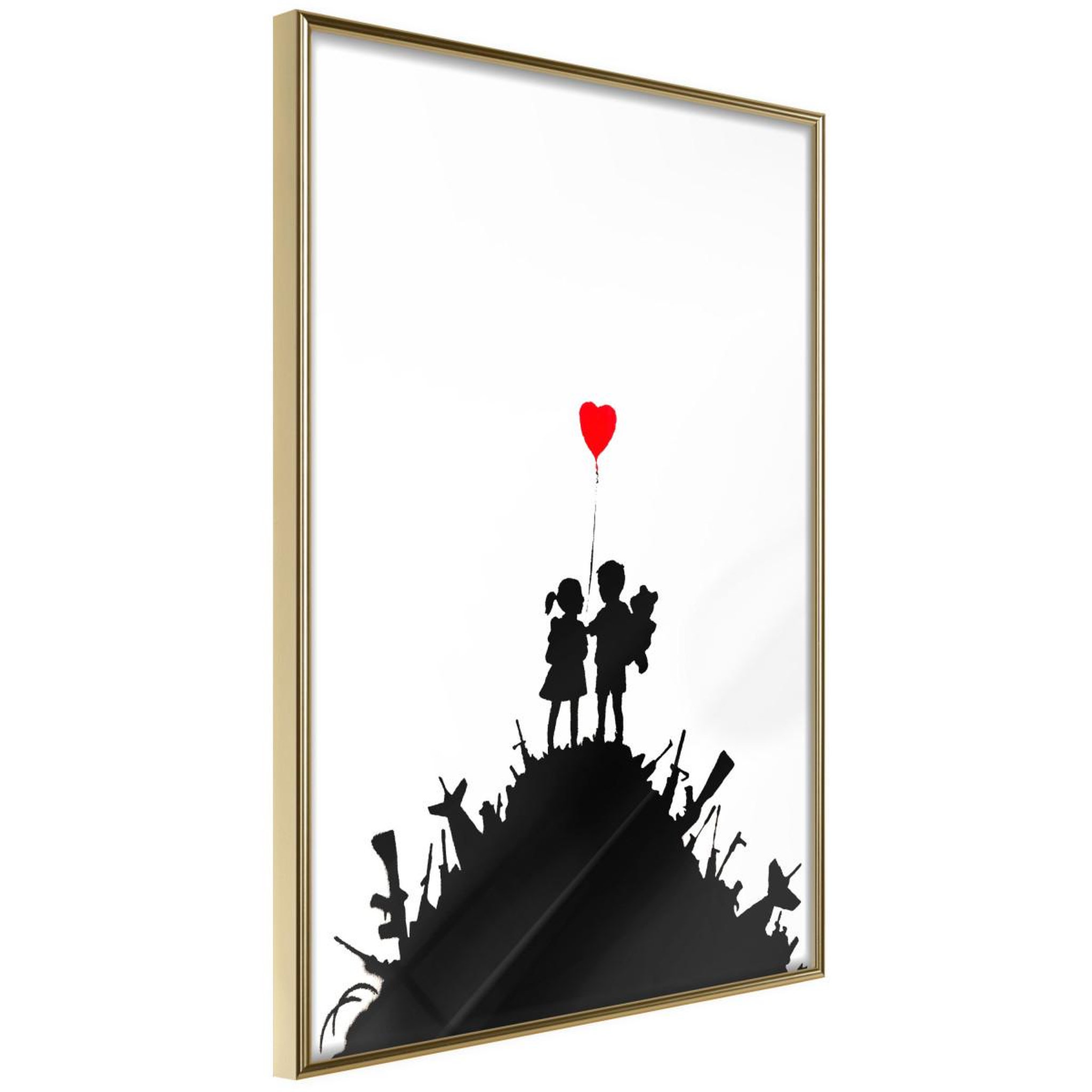 Voir la diapositive 1 : Paris Prix Affiche murale encadrée  banksy kids on guns