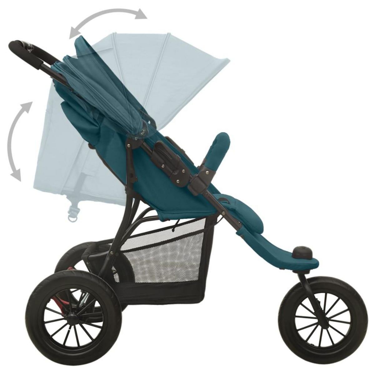 VIDAXL Poussette pour bebe Vert Acier