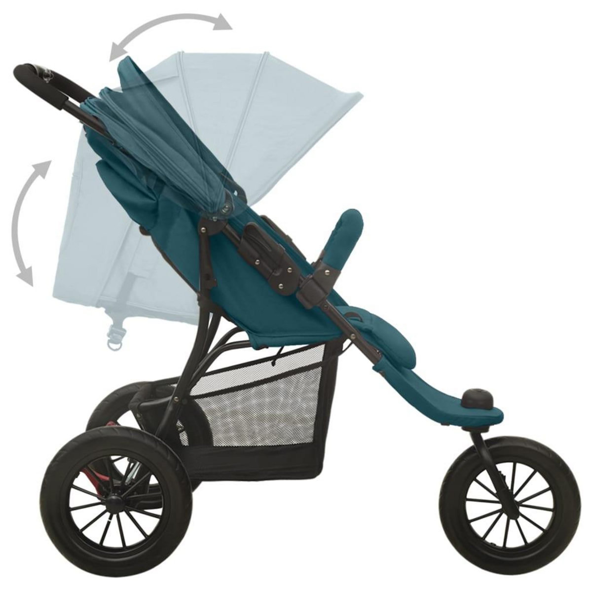 VIDAXL Poussette pour bebe Vert Acier