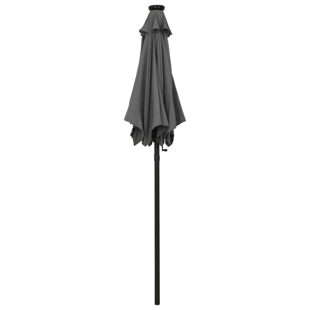 VIDAXL Parasol de jardin avec lumieres LED anthracite aluminium