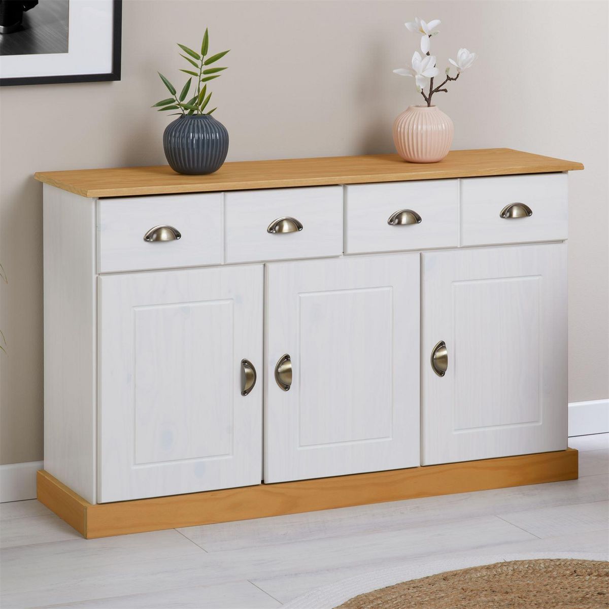 IDIMEX Buffet salon PARIS L116cm bois massif