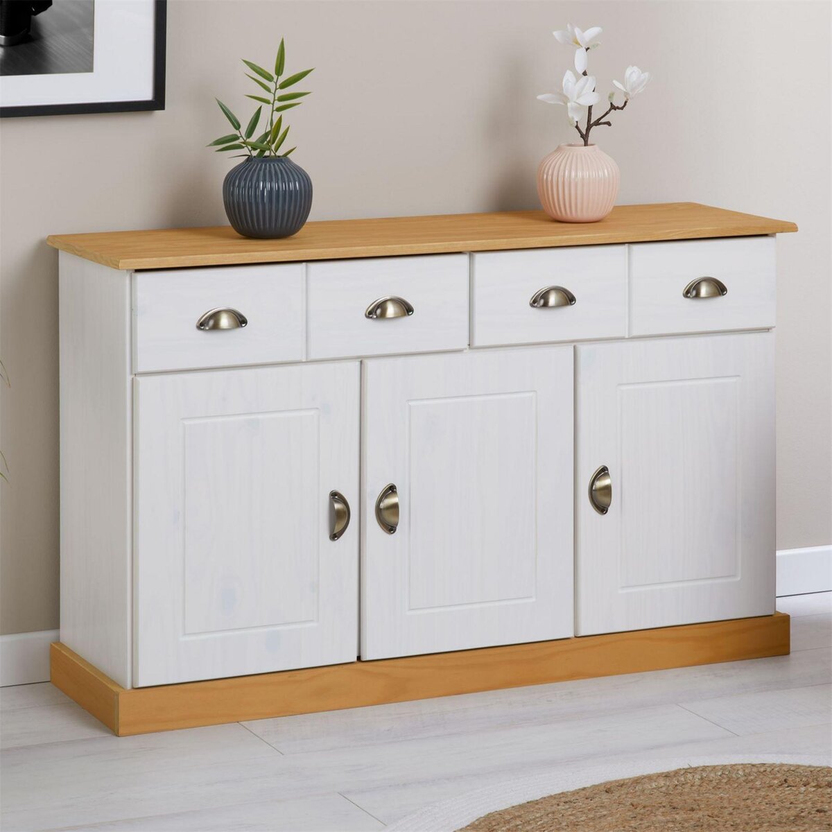 IDIMEX Buffet salon PARIS L116cm bois massif