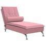 Voir la diapositive 2 : VIDAXL Chaise longue de massage avec traversin rose velours