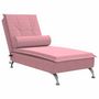 Voir la diapositive 2 : VIDAXL Chaise longue de massage avec traversin rose velours