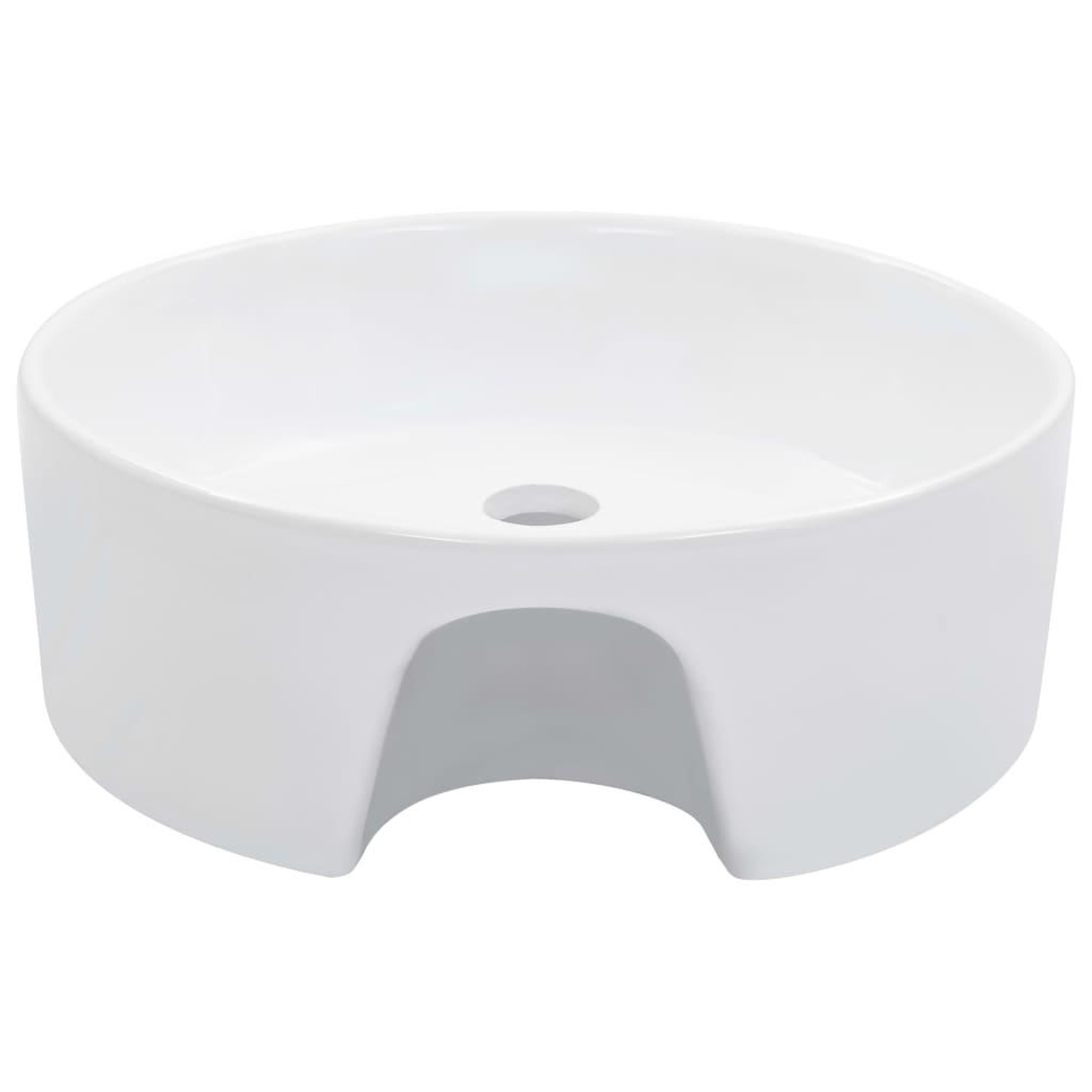 Voir la diapositive 3 : VIDAXL Lavabo avec trop-plein 36x13 cm Ceramique Blanc