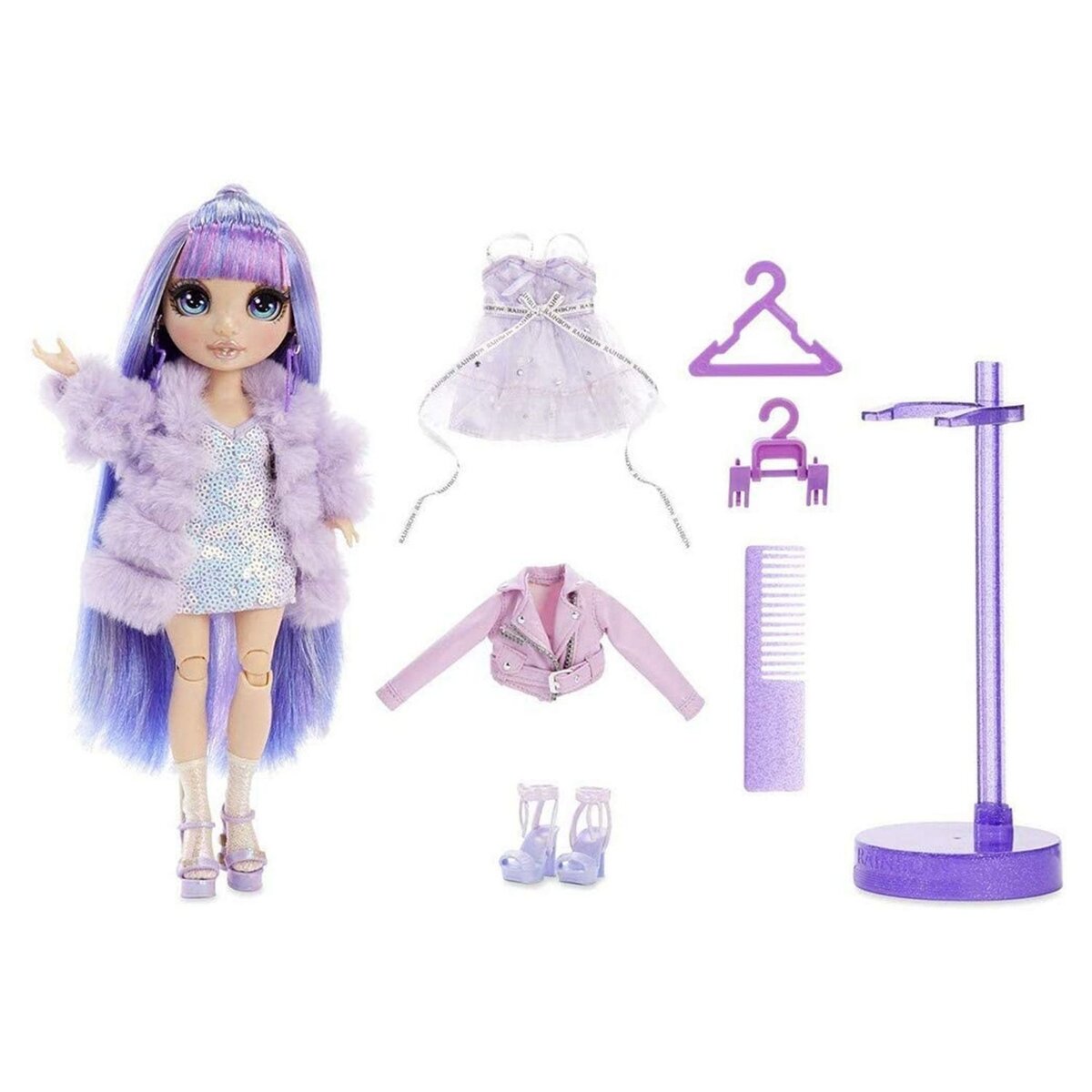 MGA Rainbow High Poupée mannequin Violet Willow pas cher Auchan.fr