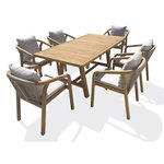 Paris Prix Ensemble Table de Jardin & 6 Fauteuils  Serena  170cm Naturel