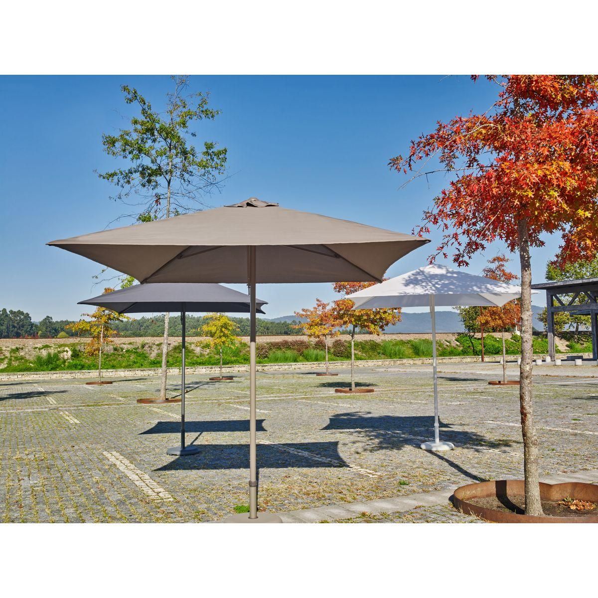 EZPELETA Parasol droit 250x250cm en aluminium gris anthracite EOLO