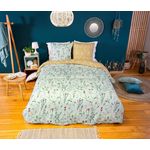 Home collection Parure de couette 3pcs 240x220cm microfibre florissane