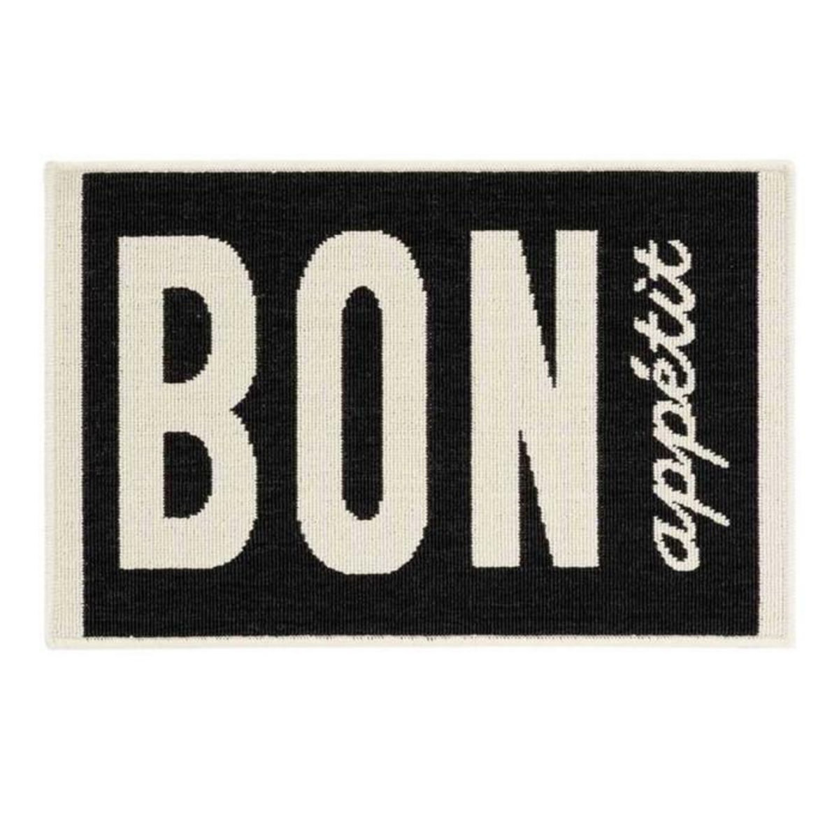 Paris Prix Tapis de Cuisine  Appetito  50x80cm Noir