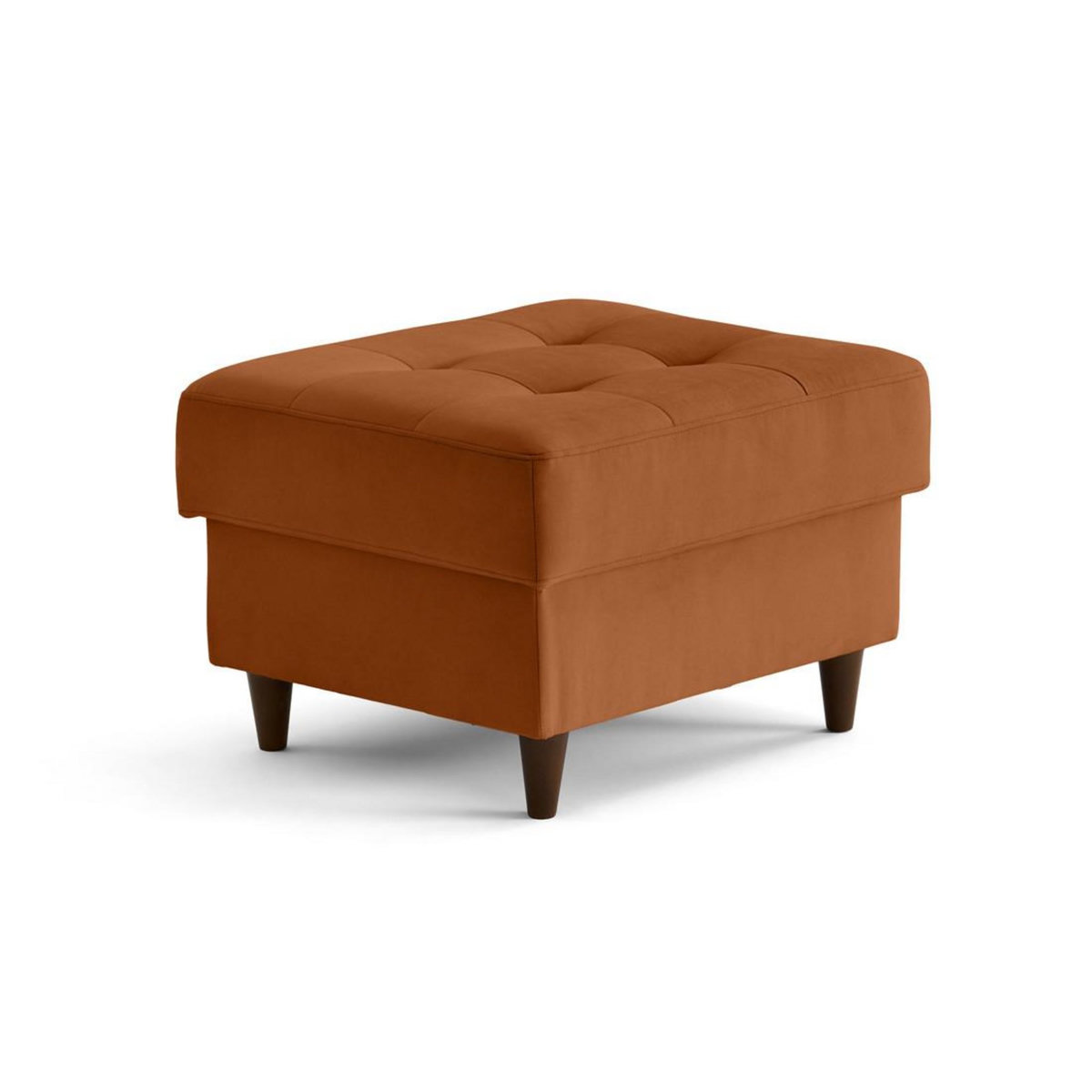 LISA DESIGN Anna - pouf en velours - pieds en bois