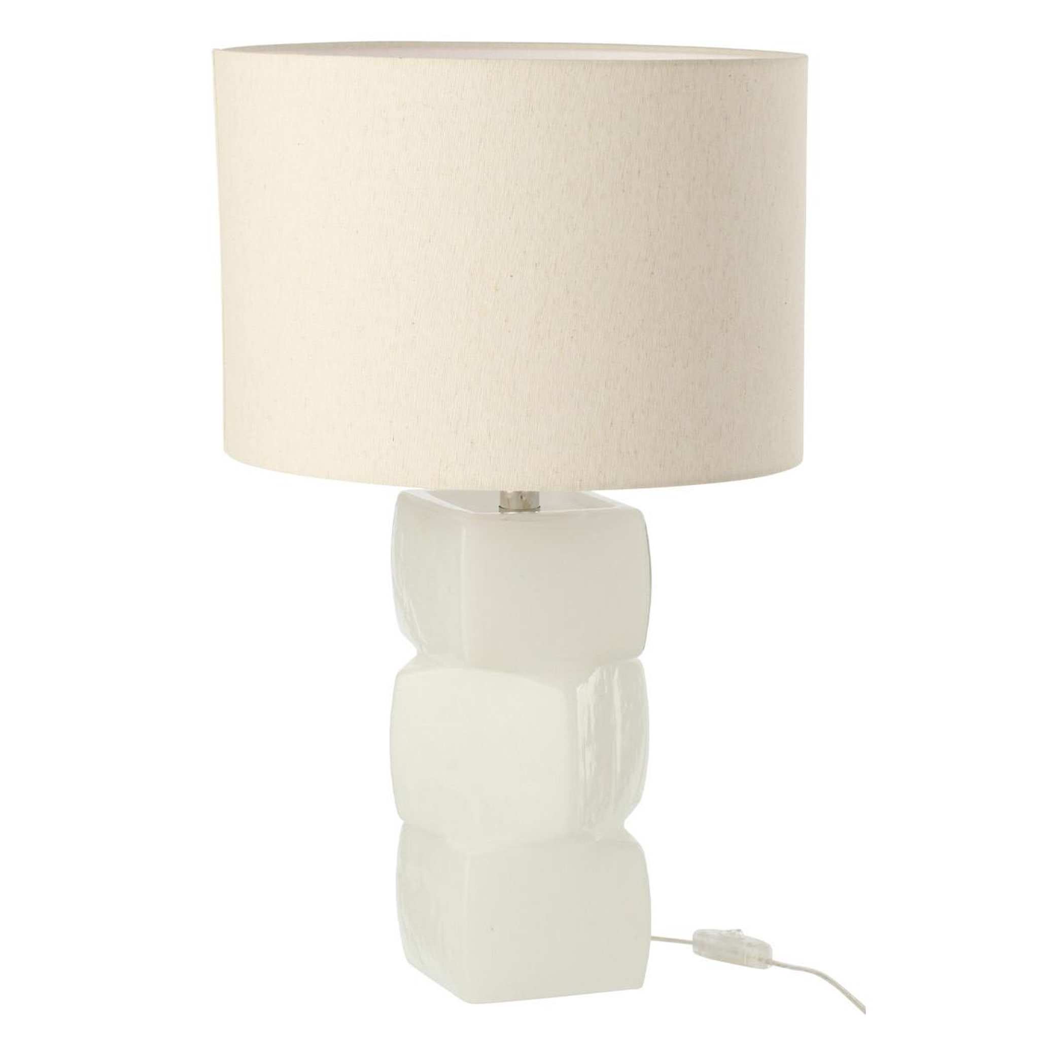 J-LINE Lampe à poser design  3 cubes  62cm blanc
