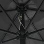 VIDAXL Parasol avec LED et mat en aluminium 270 cm Anthracite