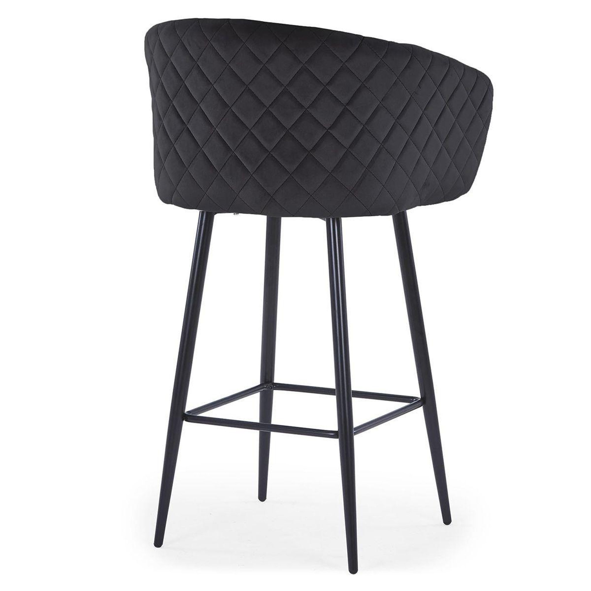 Voir la diapositive 4 : Paris Prix Chaise de Bar en Velours  Kandi  106cm Noir
