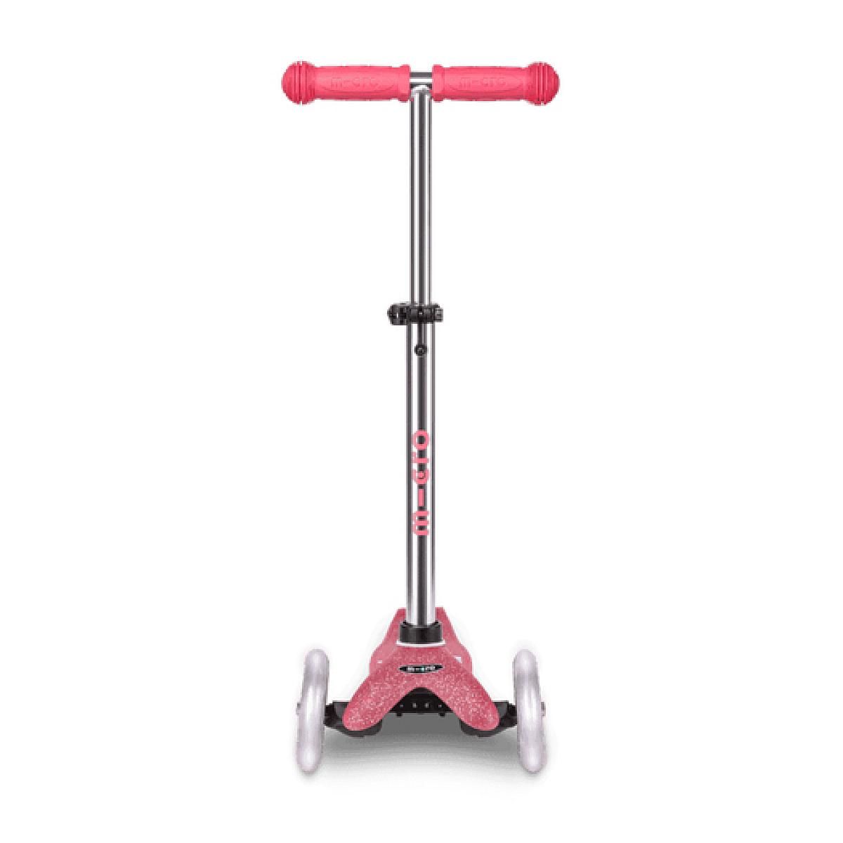 Micro Trottinette  Mobility à trois roues Rose Glitter LED MMD208