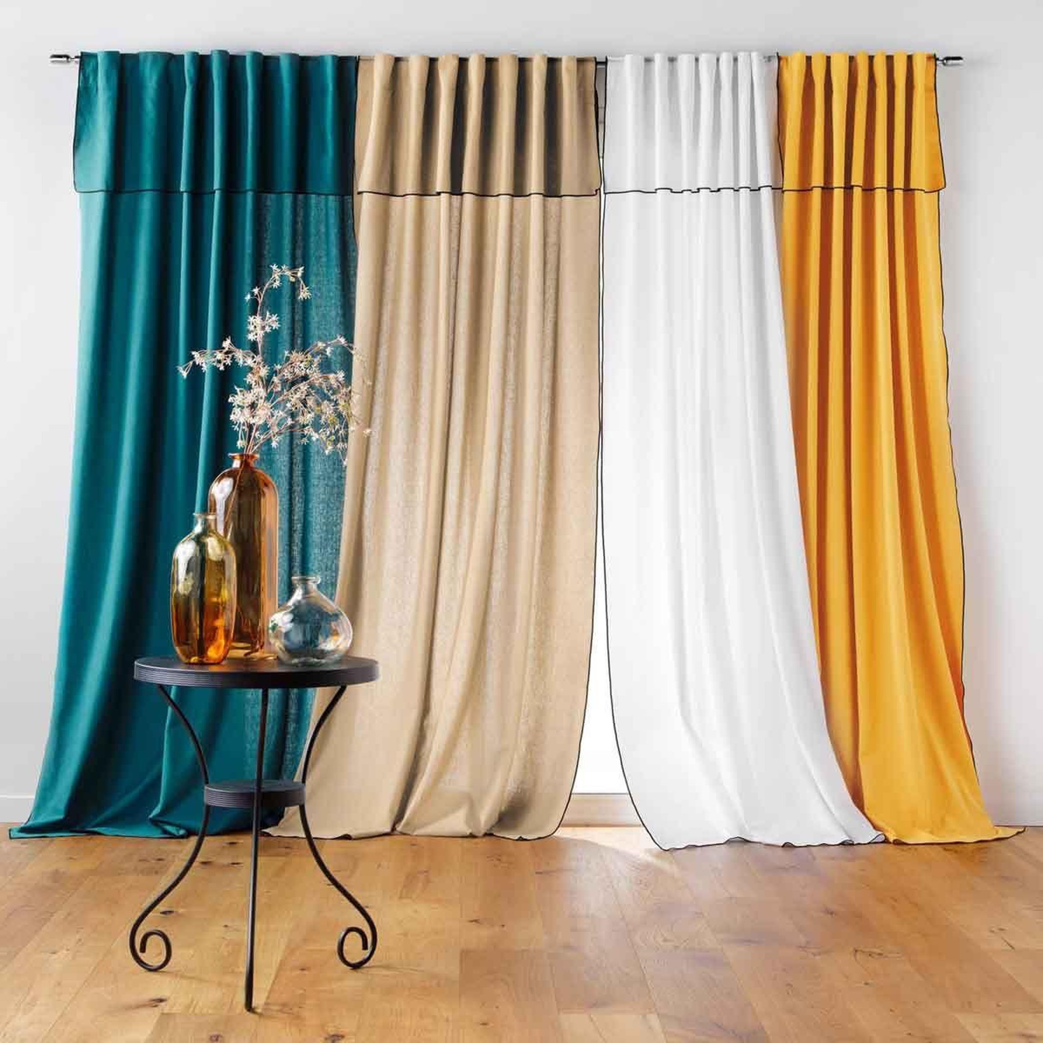 Voir la diapositive 4 : Douceur d'Intérieur Rideau à passants  mistraline  140x240cm gris chiné