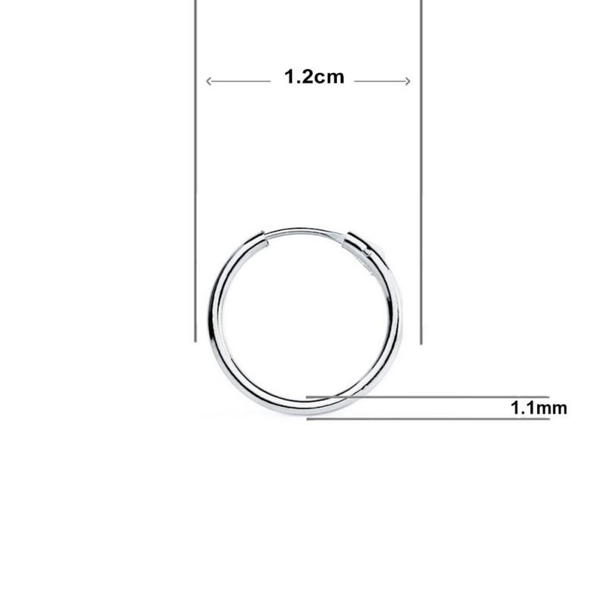 Voir la diapositive 2 : L'ATELIER D'AZUR Boucles d'Oreilles Créoles Or 18 Carats 750/000 Blanc