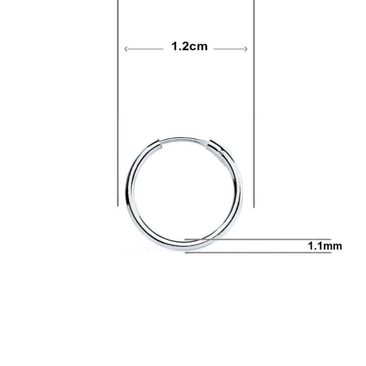 L'ATELIER D'AZUR Boucles d'Oreilles Créoles Or 18 Carats 750/000 Blanc