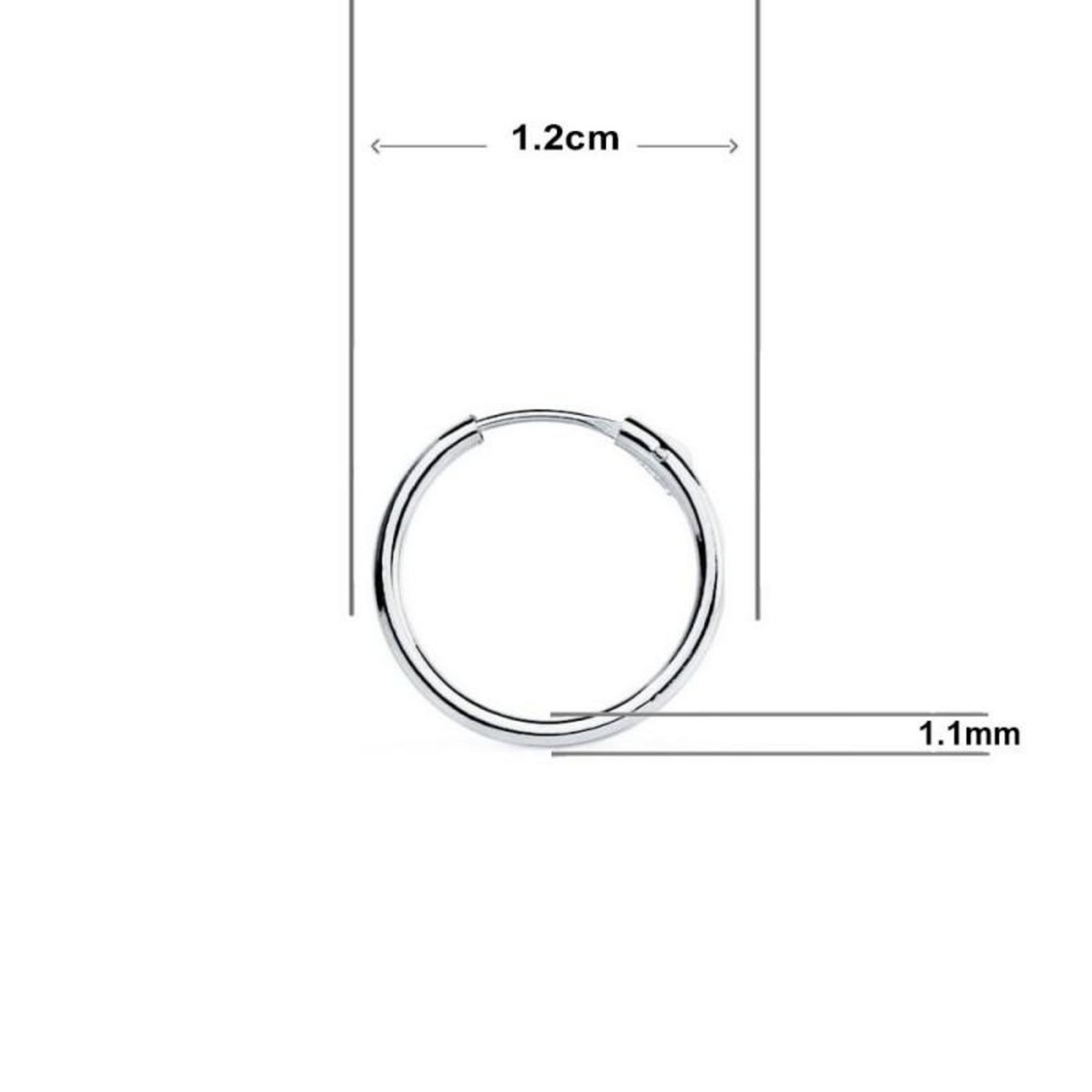 L'ATELIER D'AZUR Boucles d'Oreilles Créoles Or 18 Carats 750/000 Blanc