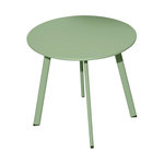 Proloisirs Table basse de jardin Massaï ø 50 cm en acier époxy - vert light