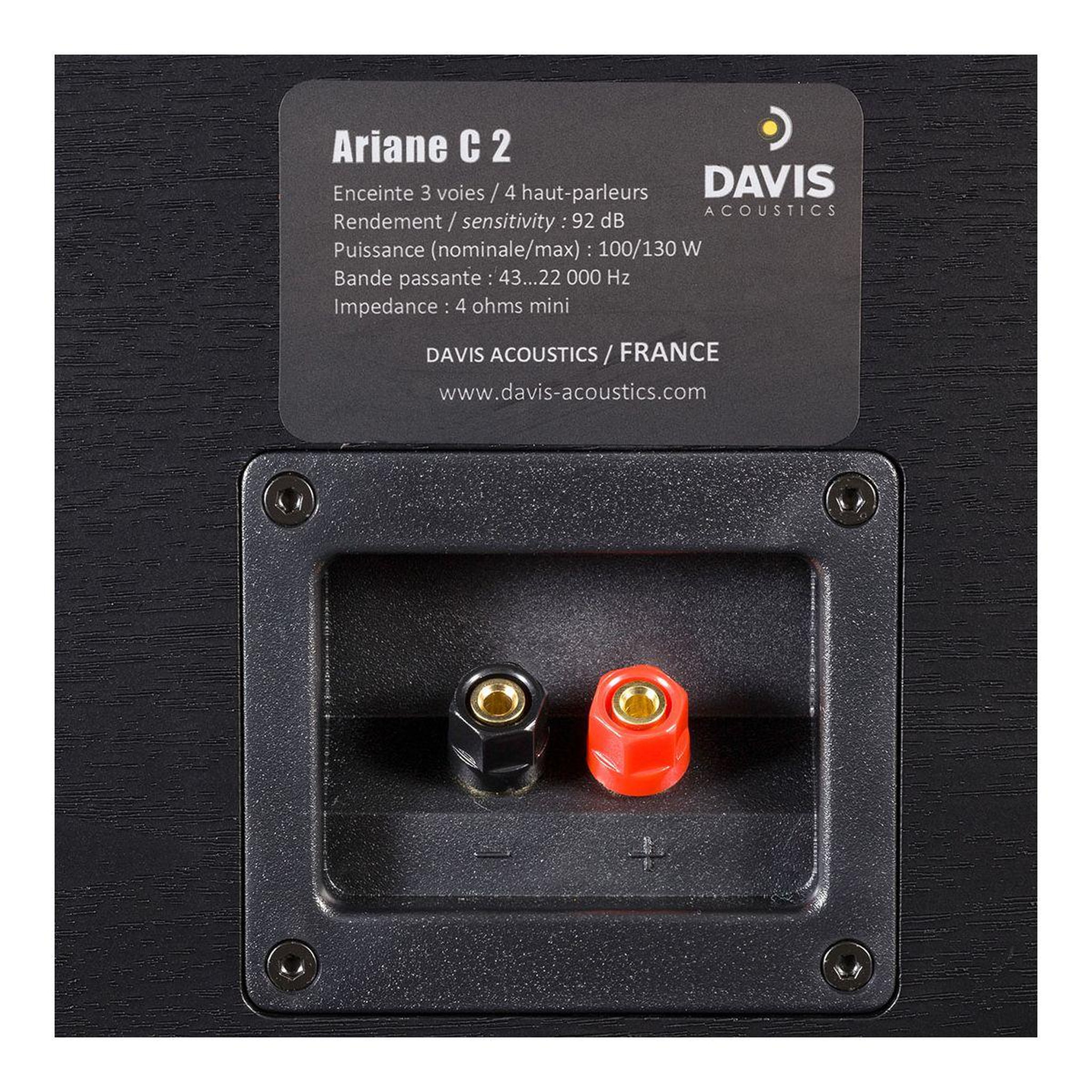 Voir la diapositive 5 : Davis Enceinte centrale ARIANE C2 Noir