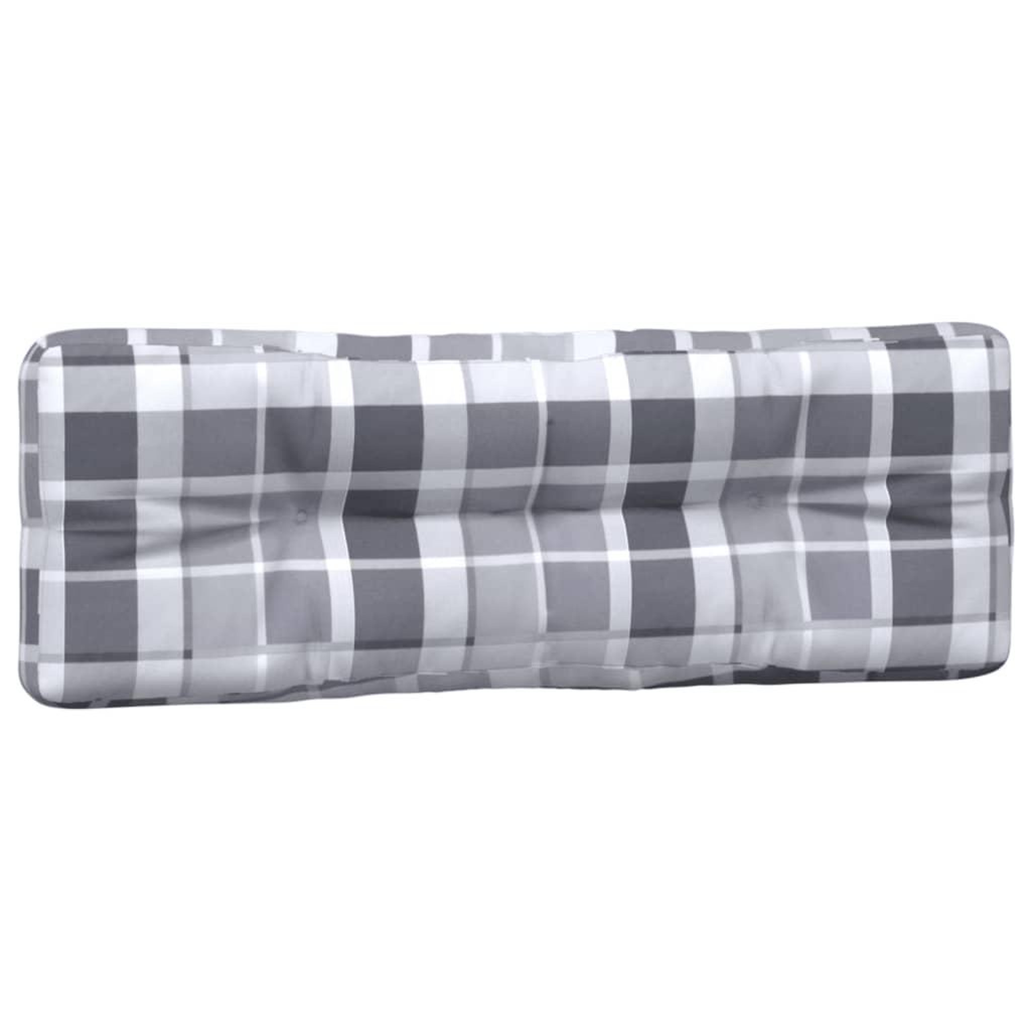 Voir la diapositive 4 : VIDAXL Coussins de palette lot de 5 motif a carreaux gris tissu