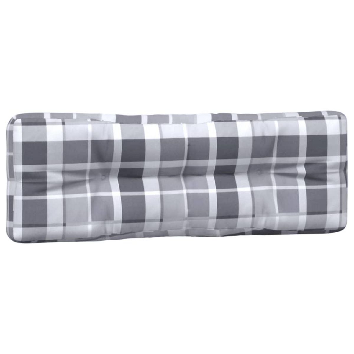 VIDAXL Coussins de palette lot de 5 motif a carreaux gris tissu