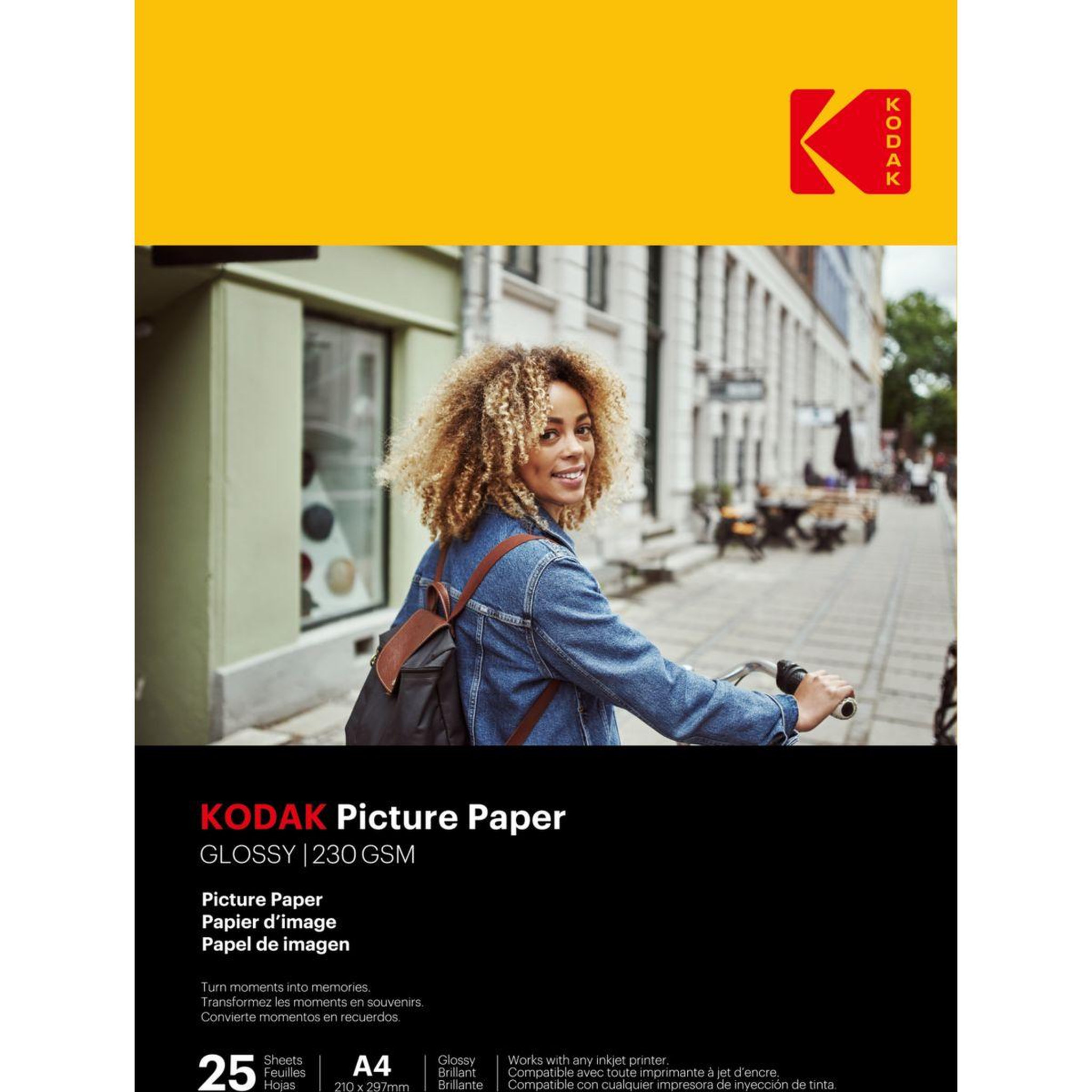 Kodak Papier photo instantané 25 feuilles A4 brillante 230gsm