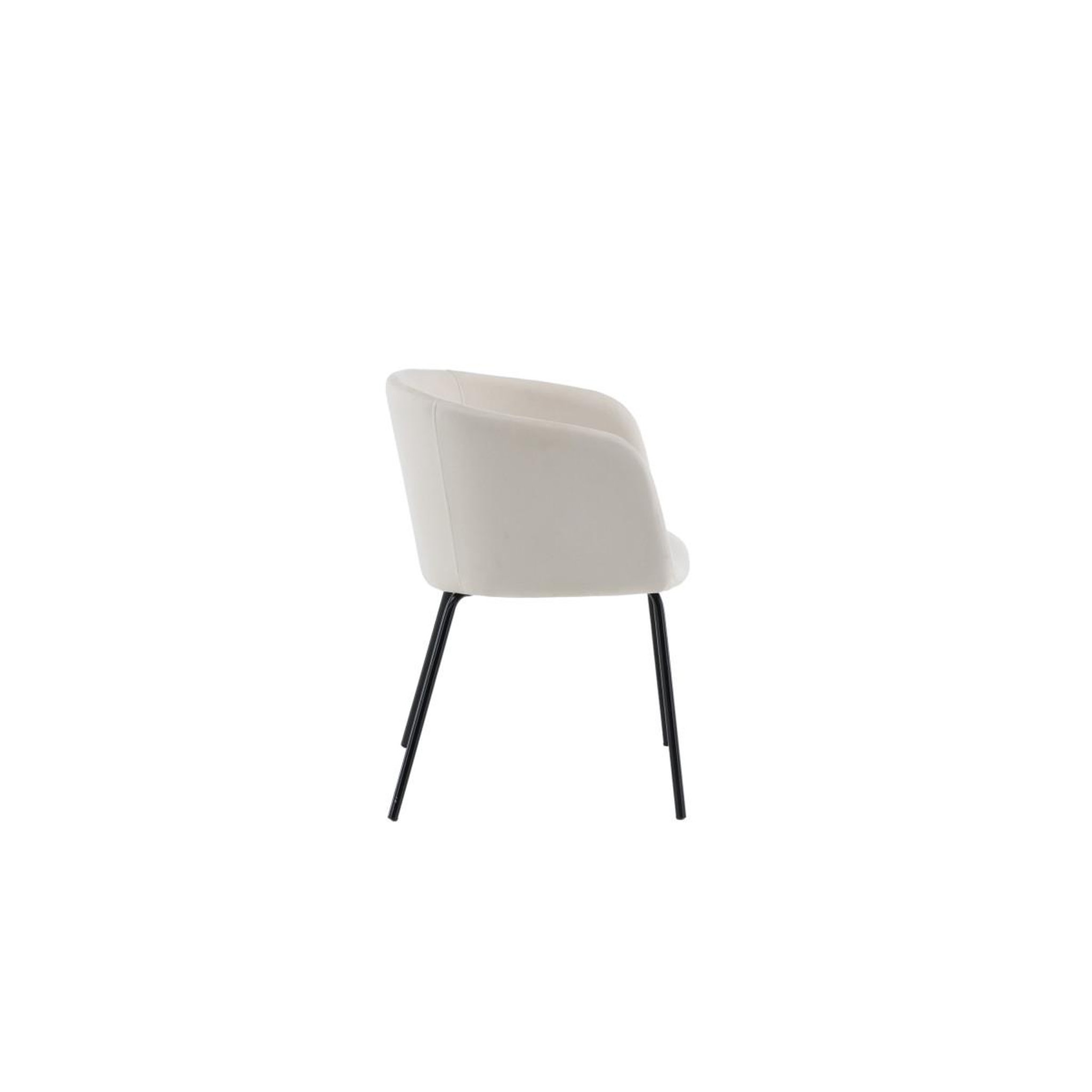 Voir la diapositive 2 : Paris Prix Chaise en velours  berit  78cm beige & noir