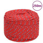 VIDAXL Corde de bateau Rouge 6 mm 250 m Polypropylene