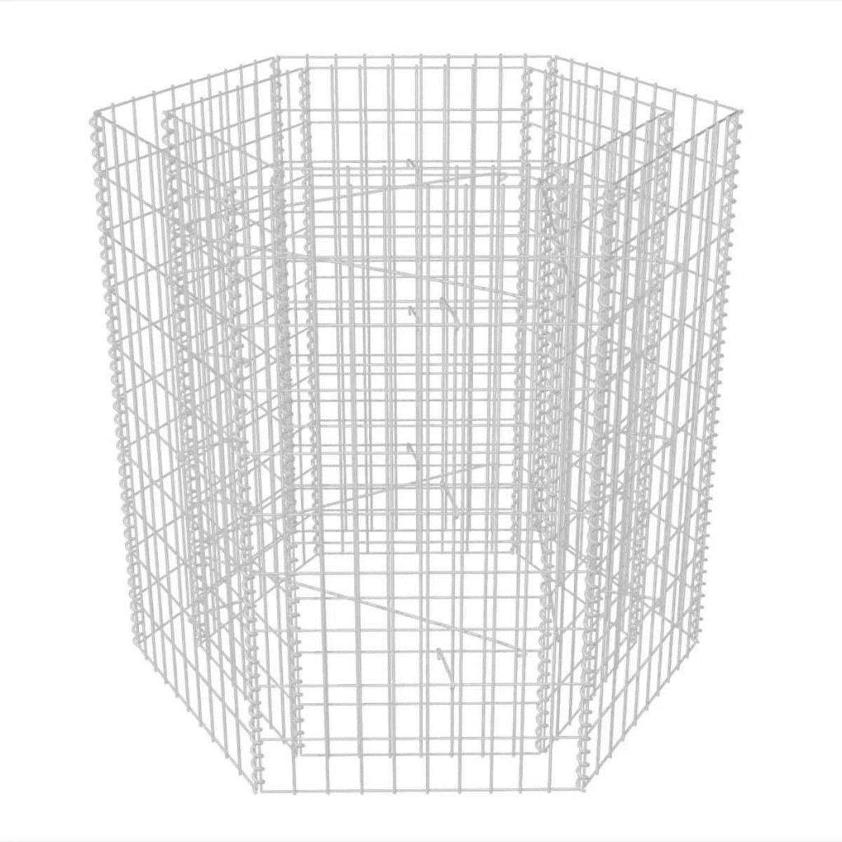 VIDAXL Lit sureleve a gabion hexagonale 100x90x100 cm
