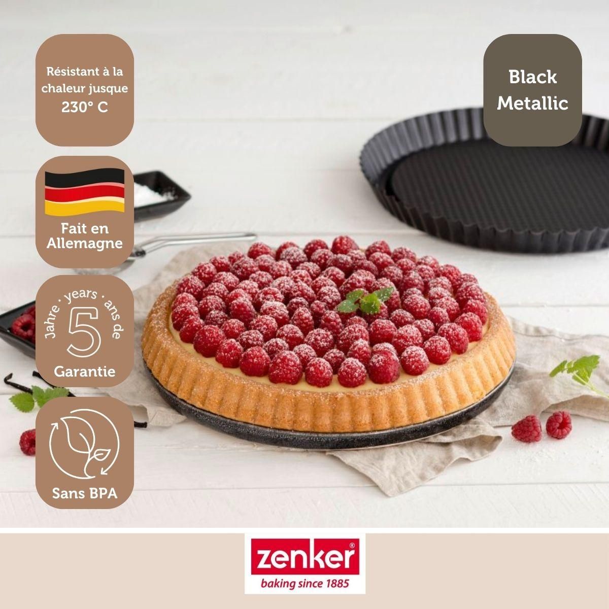 ZENKER Moule à tarte renversée 28 cm Zenker Black Metallic
