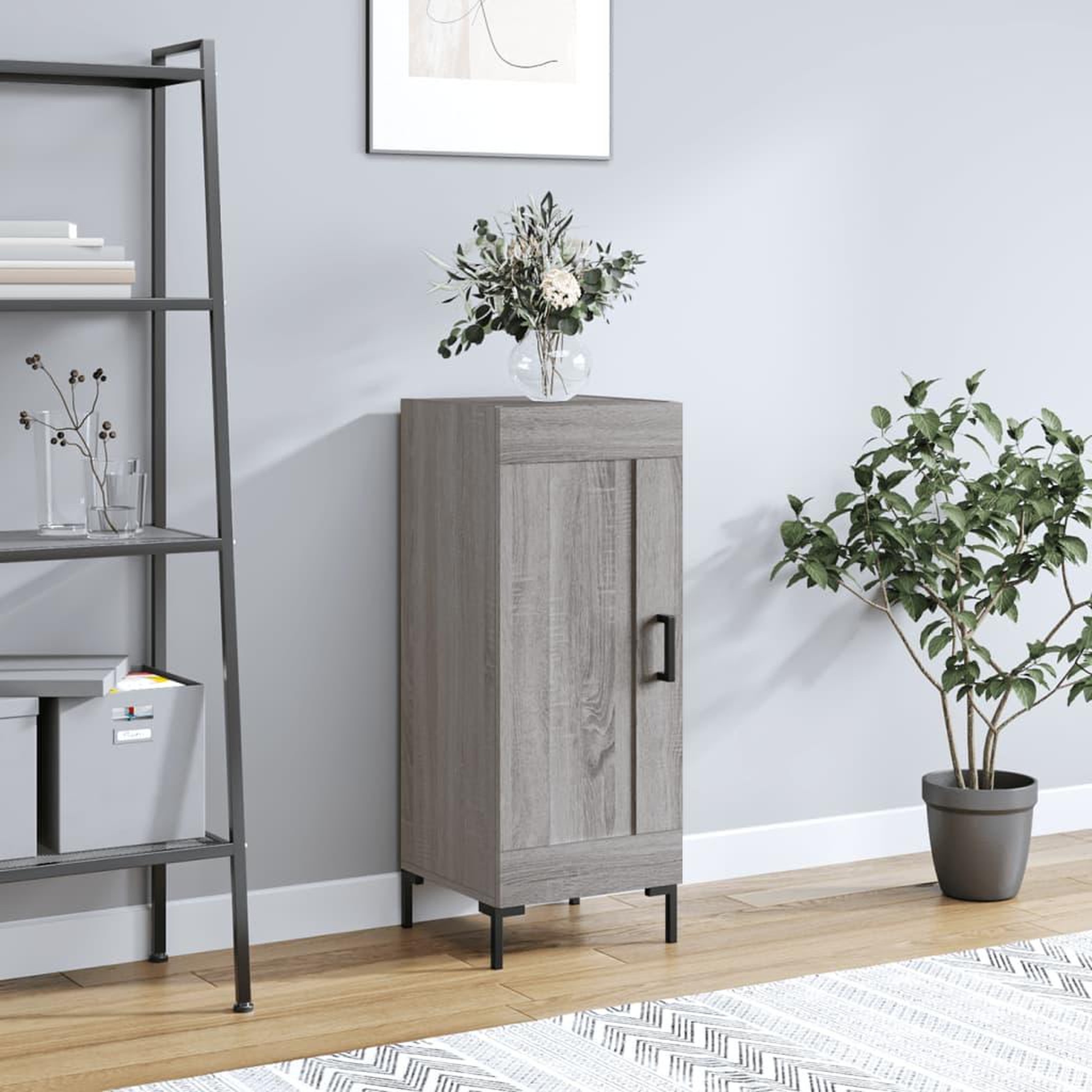 VIDAXL Buffet Sonoma gris 34,5x34x90 cm Bois d'ingenierie