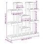 Voir la diapositive 6 : VIDAXL Support a plantes Noir 104,5x25x109,5 cm Bois massif de pin
