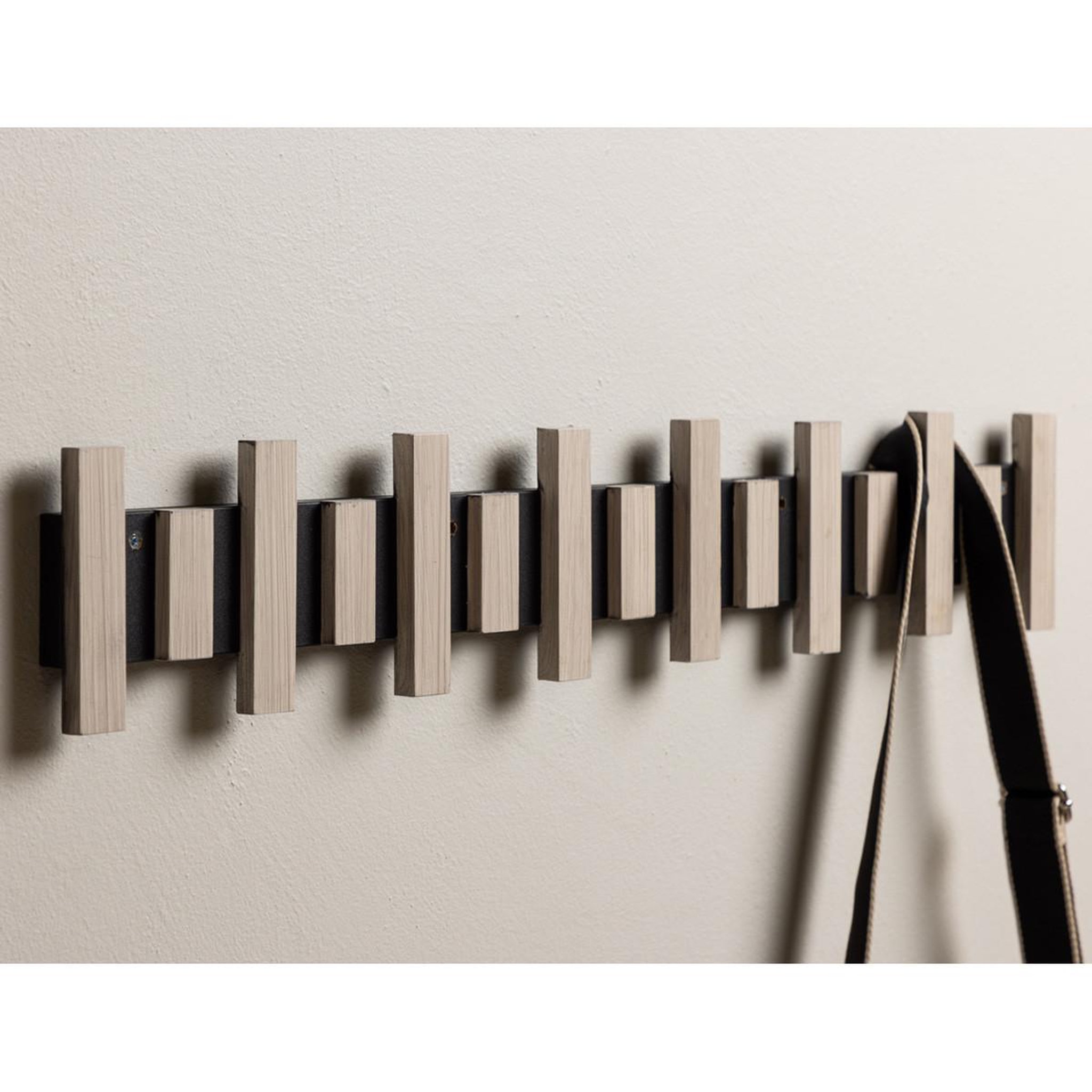 Voir la diapositive 4 : Paris Prix Patère design 8 crochets  nimes  75cm naturel