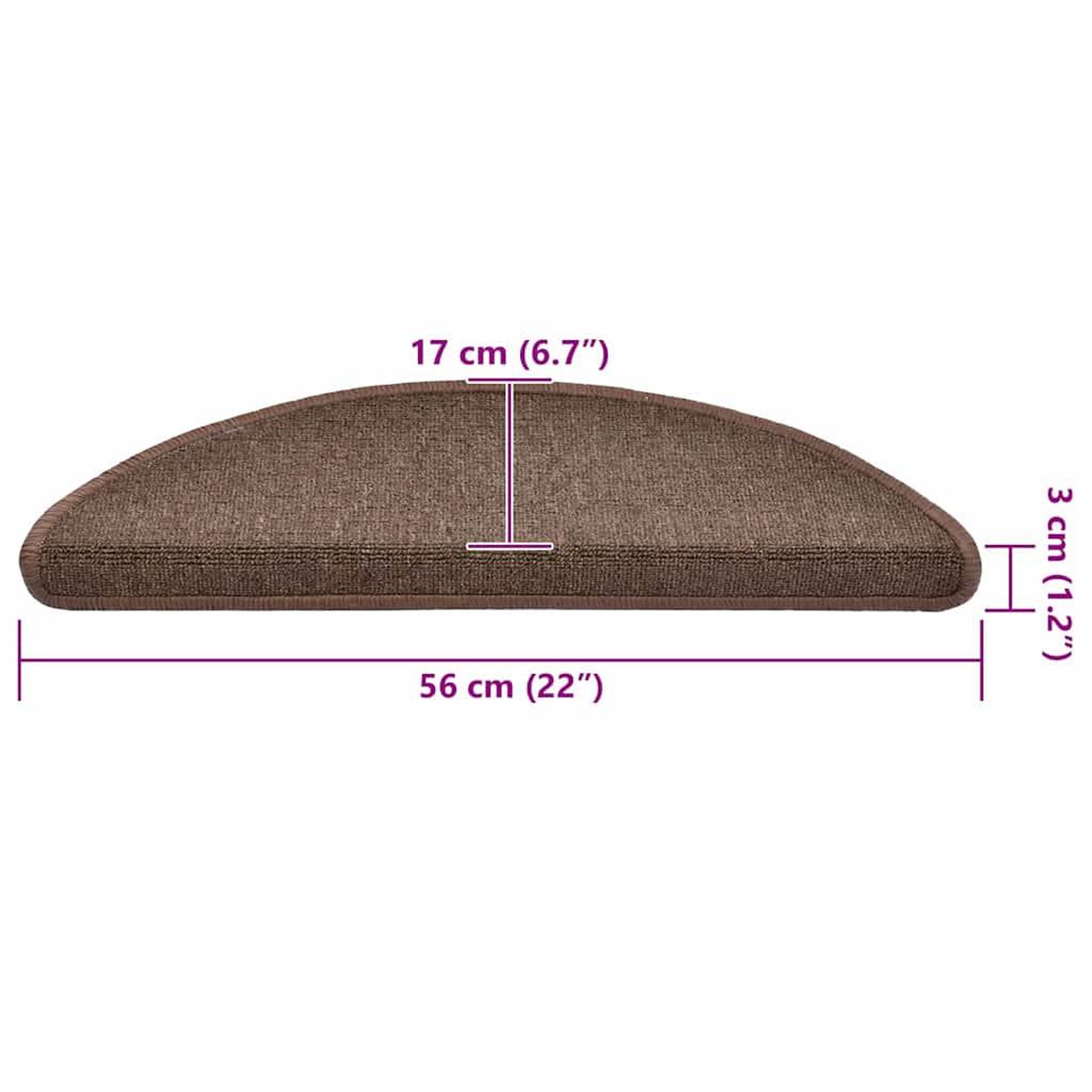 Voir la diapositive 6 : VIDAXL Tapis d'escalier 30 pcs marron cafe 56x17x3 cm