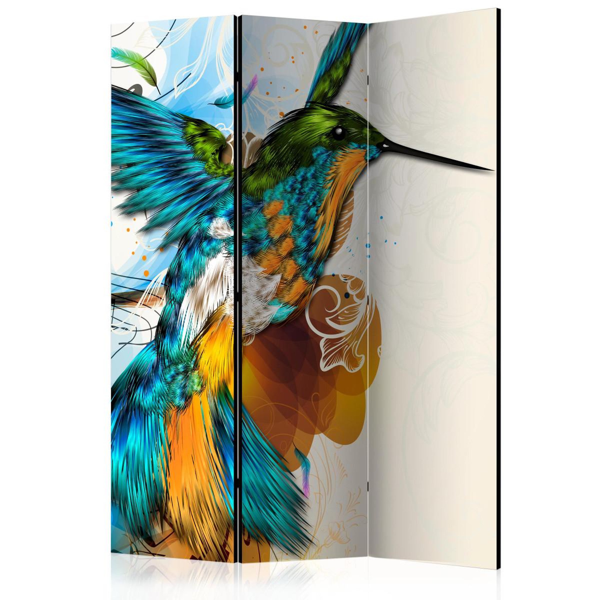Paris Prix Paravent 3 volets  bird's music  135x172cm
