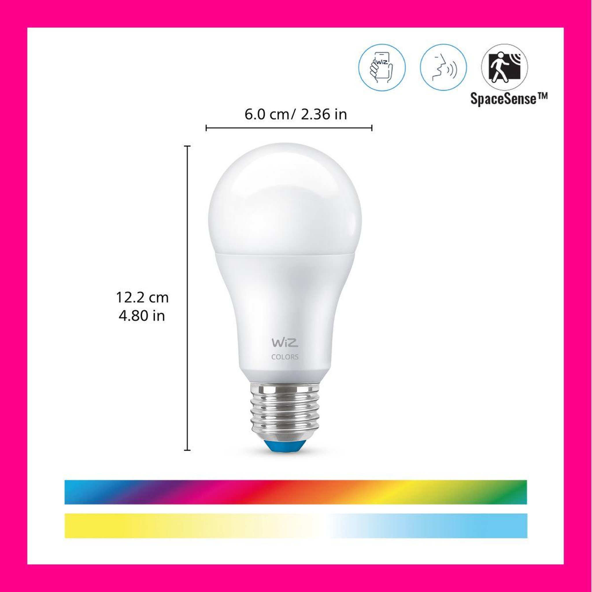 Voir la diapositive 2 : WIZ Ampoule led connectée e27 couleur 60w