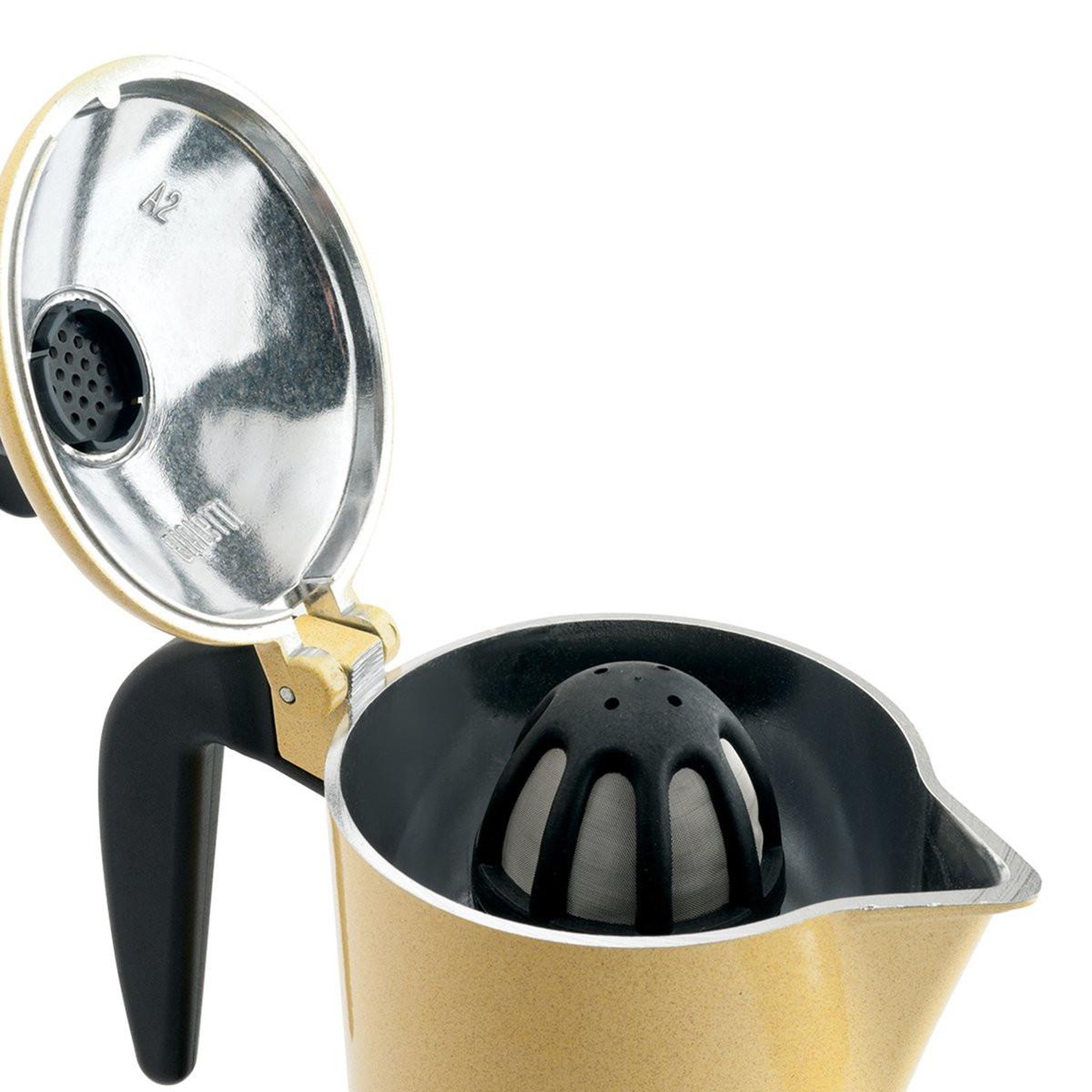 Voir la diapositive 3 : BIALETTI Bialetti orzo express cafetière à moka noir, jaune