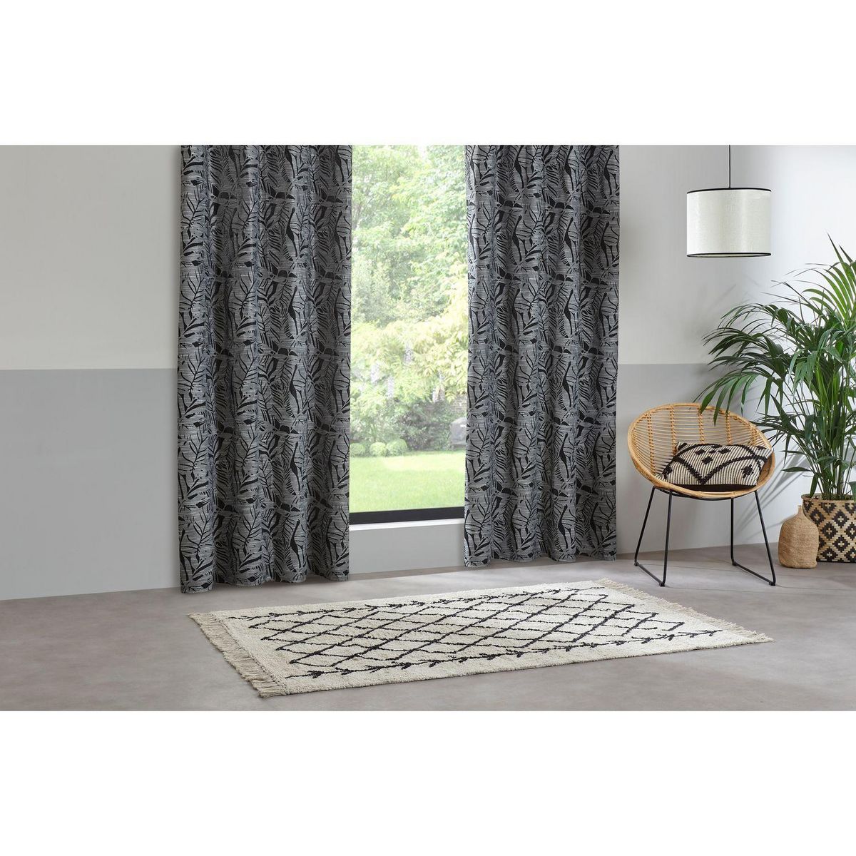 ATMOSPHERA Rideau tissage jacquard Folha