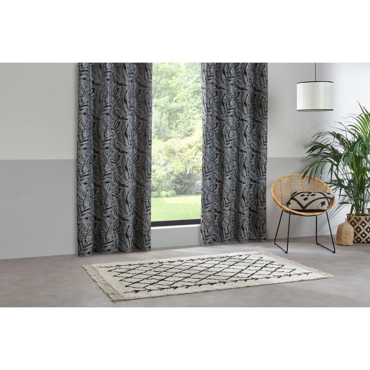 ATMOSPHERA Rideau tissage jacquard Folha
