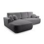 Voir la diapositive 6 : BEST MOBILIER Candela - canapé d'angle gauche 4 places - convertible avec coffre - en tissu bouclette
