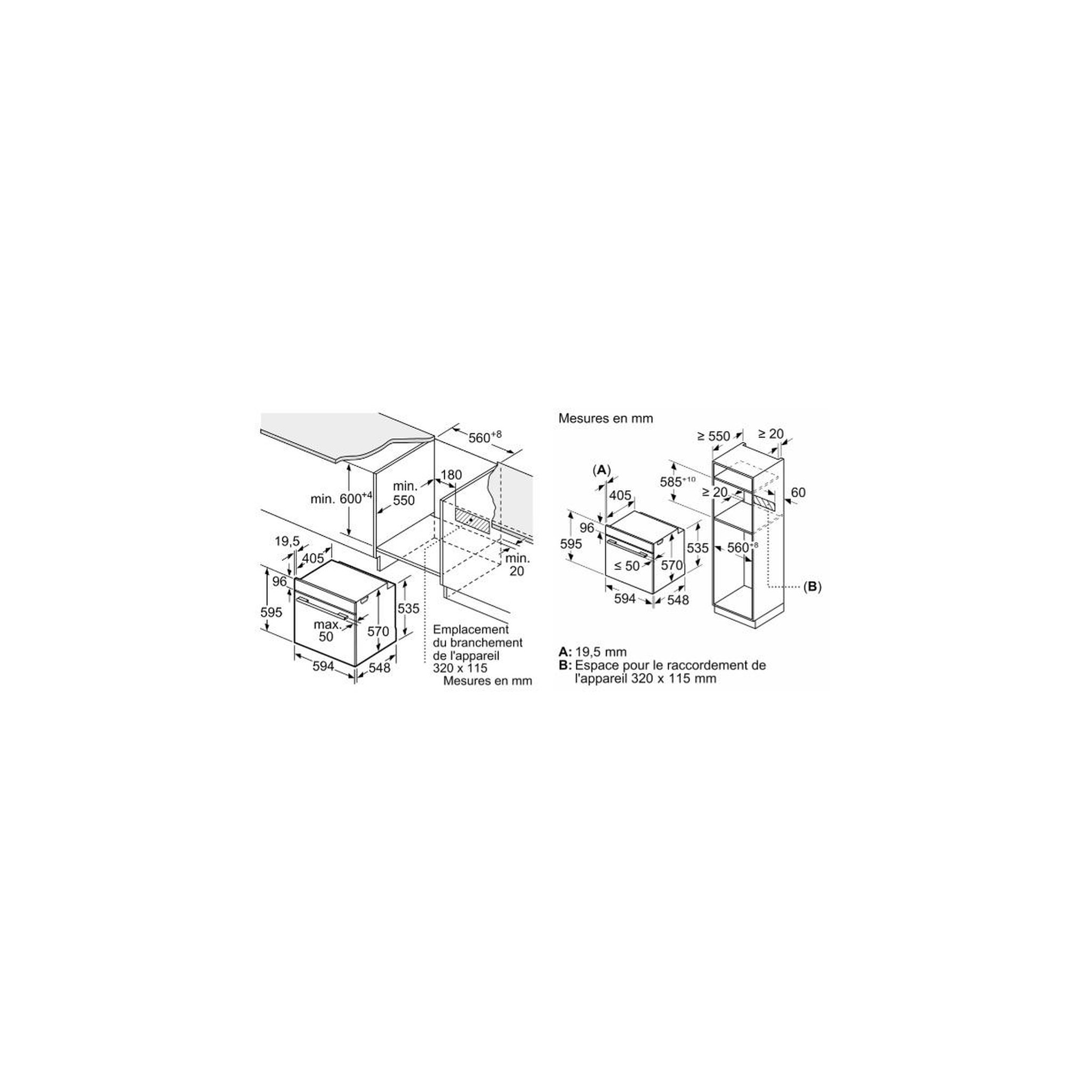 Voir la diapositive 5 : BOSCH Four intégrable multifonction 71l 60cm pyrolyse blanc - hba572bw3f