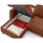 Voir la diapositive 3 : LISA DESIGN Jake - canapé d'angle gauche 4 places convertible avec coffre en tissu velours relief